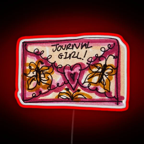 Journal Girl Envelope RGB Neon Sign