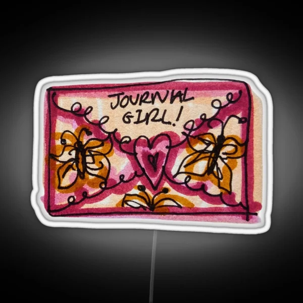 Journal Girl Envelope RGB Neon Sign