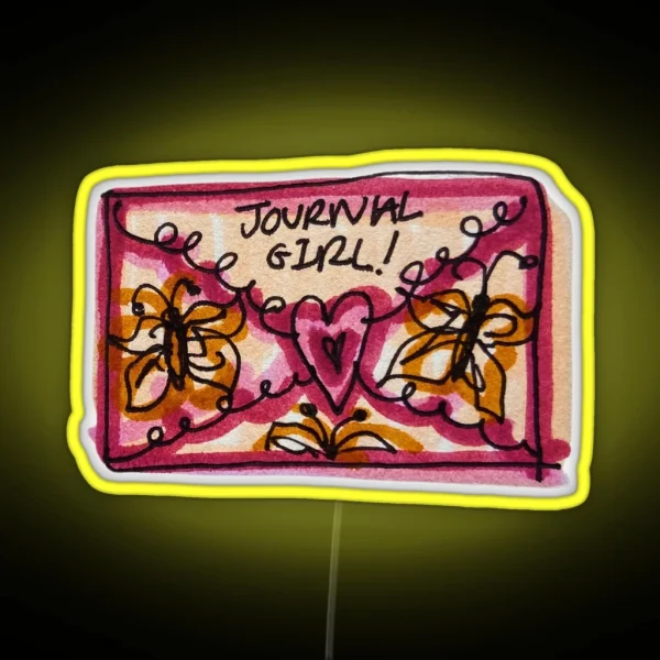 Journal Girl Envelope RGB Neon Sign