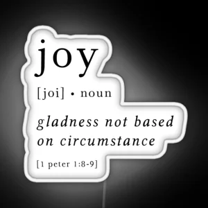 Joy Definition RGB Neon Sign