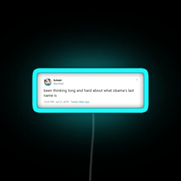 Jschlatt Tweet RGB Neon Sign
