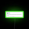 Colorful RGB neon tweet message sign for modern living rooms