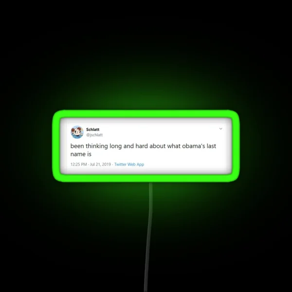 Jschlatt Tweet RGB Neon Sign