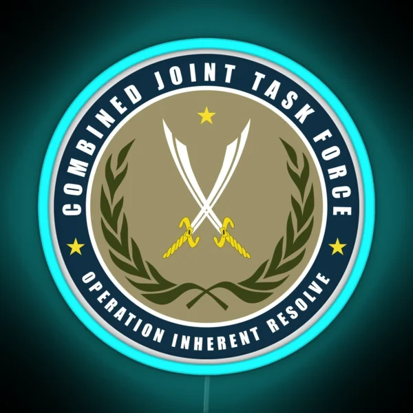 JTF Joint Task Force Operation Inherent Resolve RGB Neon Sign