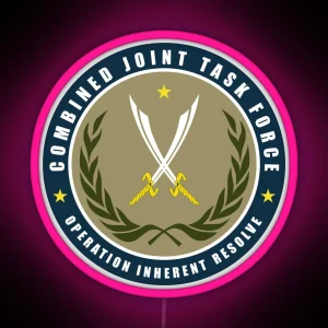 JTF Joint Task Force Operation Inherent Resolve RGB Neon Sign