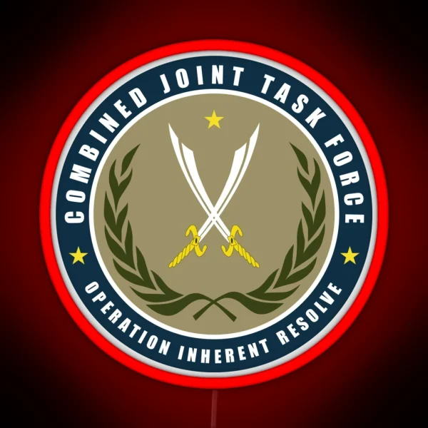 JTF Joint Task Force Operation Inherent Resolve RGB Neon Sign
