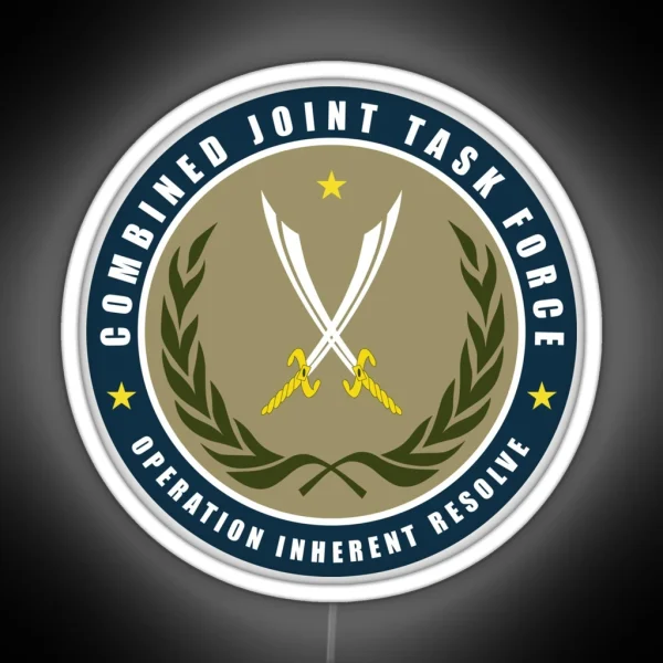 JTF Joint Task Force Operation Inherent Resolve RGB Neon Sign