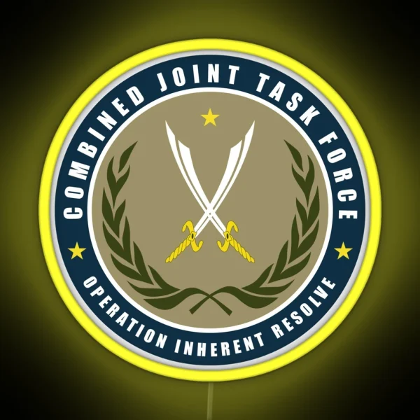 JTF Joint Task Force Operation Inherent Resolve RGB Neon Sign