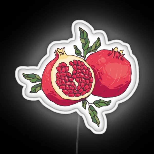 Juicy Pomegranate Fruits RGB Neon Sign