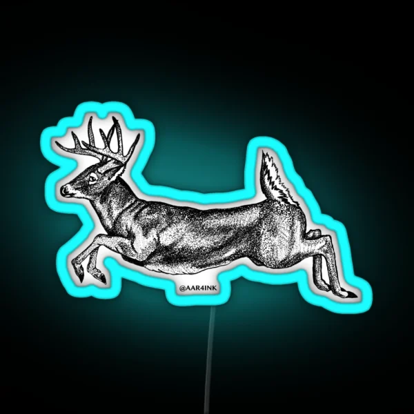 Jumping Buck RGB Neon Sign