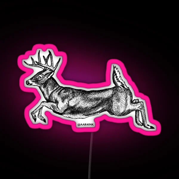 Jumping Buck RGB Neon Sign