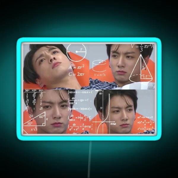 Jungkook Confused Meme Led RGB Neon Sign