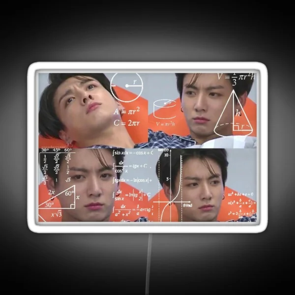 Jungkook Confused Meme Led RGB Neon Sign