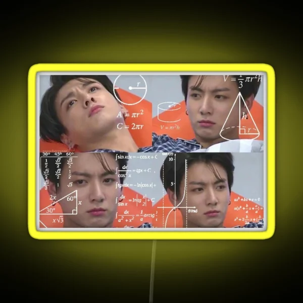 Jungkook Confused Meme Led RGB Neon Sign