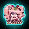 Neon pink and blue sign inspired by Danganronpa villain Junko Enoshima