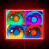 Galactic inspiration for space fans, radiant neon light art display.