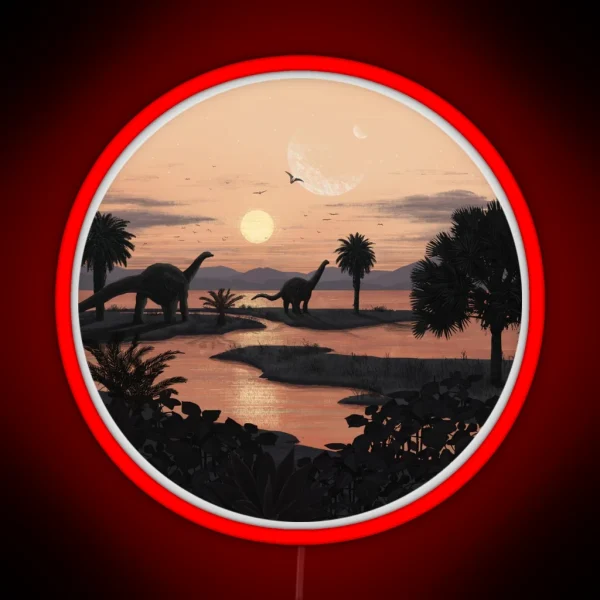 Jurassic Beach RGB Neon Sign