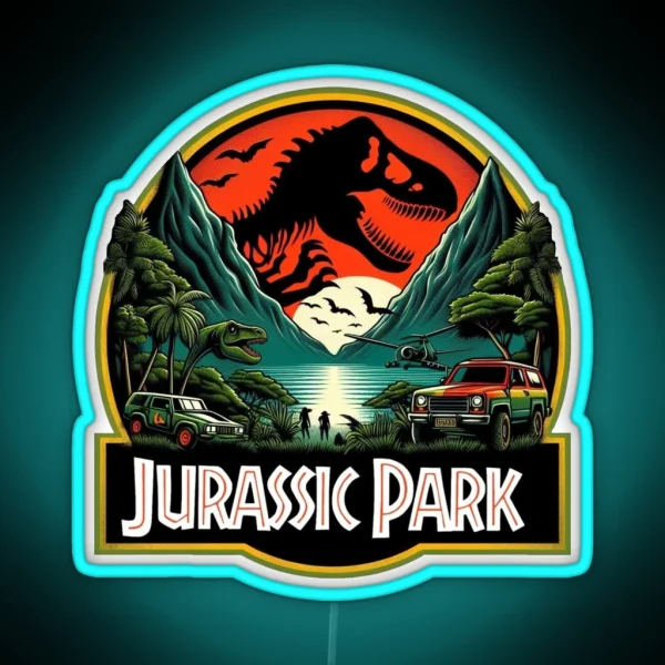 Jurassic Park RGB Neon Sign