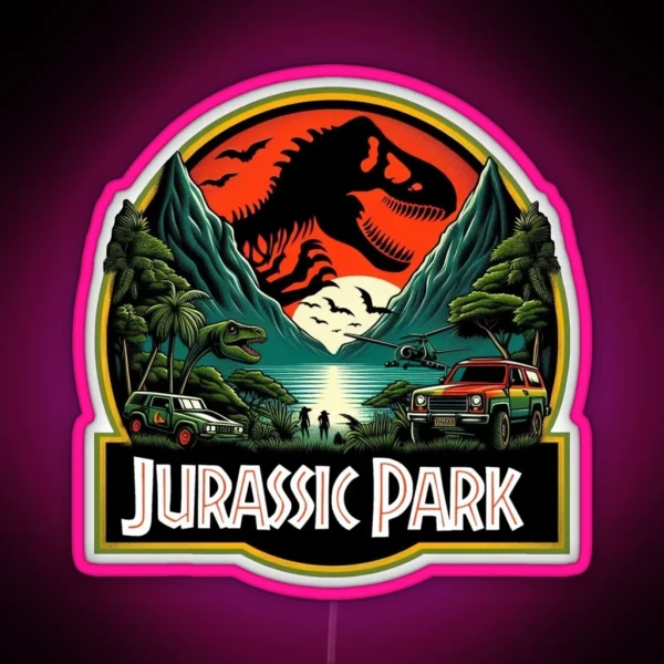 Jurassic Park RGB Neon Sign