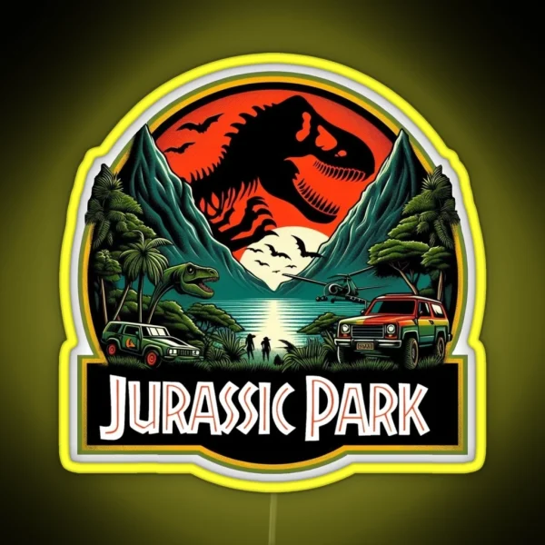 Jurassic Park RGB Neon Sign