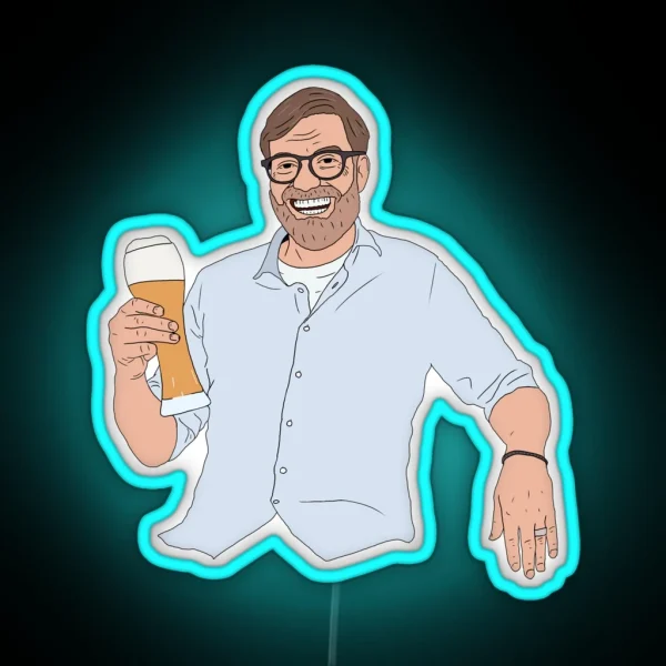 Jurgen Klopp Pint RGB Neon Sign