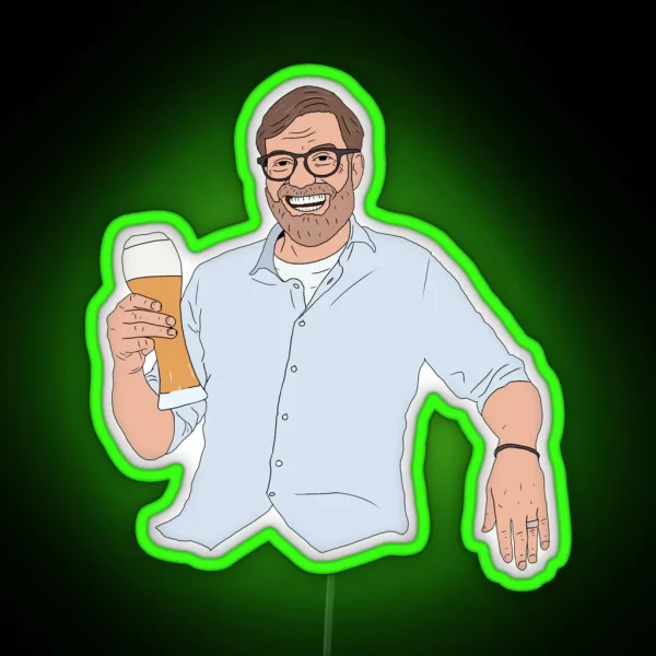 Jurgen Klopp Pint RGB Neon Sign