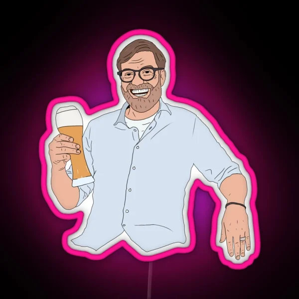 Jurgen Klopp Pint RGB Neon Sign