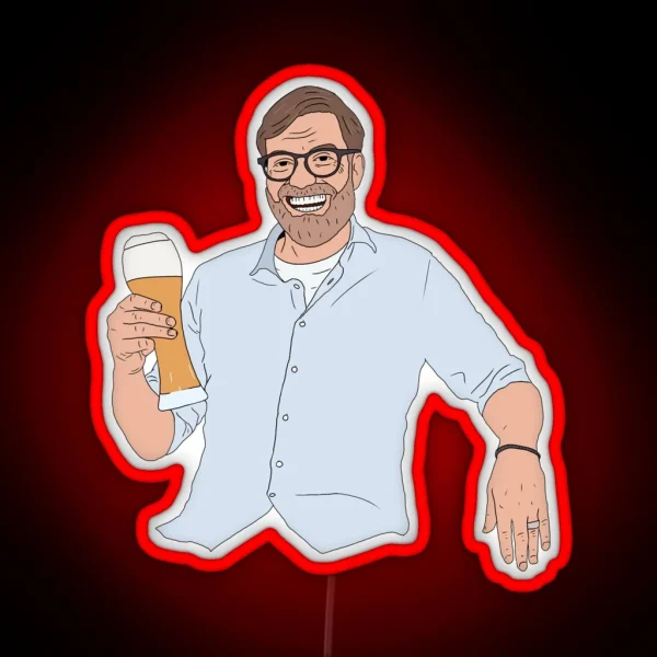 Jurgen Klopp Pint RGB Neon Sign