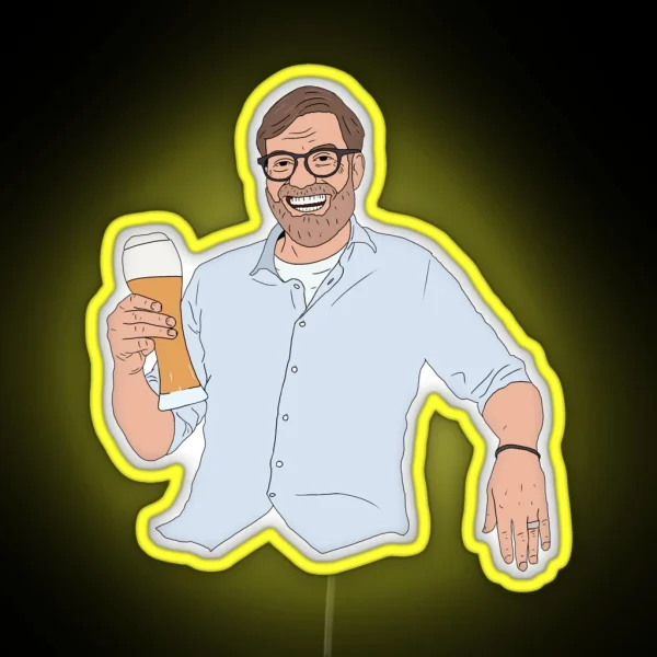 Jurgen Klopp Pint RGB Neon Sign