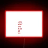 Add futuristic ambiance to any space with vibrant dialogue sign.