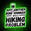 Vibrant Neon Sign for Wine Lovers Who Hike Freely Outdoors