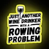 RGB Neon Sign for Wine Enthusiasts with Humorous Rowing Theme