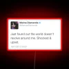 Embracing humility in a self-absorbed world with vibrant, neon humor
