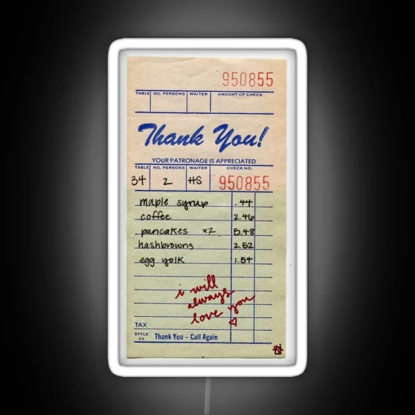 Just Keep Driving Order Slip Harry Styles RGB Neon Sign