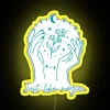 Customizable Green RGB Color Changing Neon Sign with Pop Music Quotes