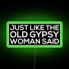 Vibrant Retro Style 'Just Like The Old Gypsy Woman Said' Sign