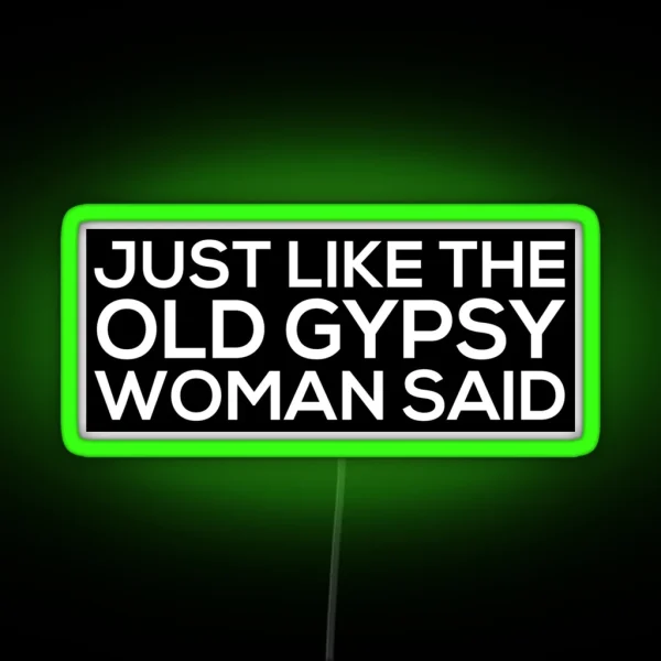 Just Like The Old Gypsy Woman Said RGB Neon Sign