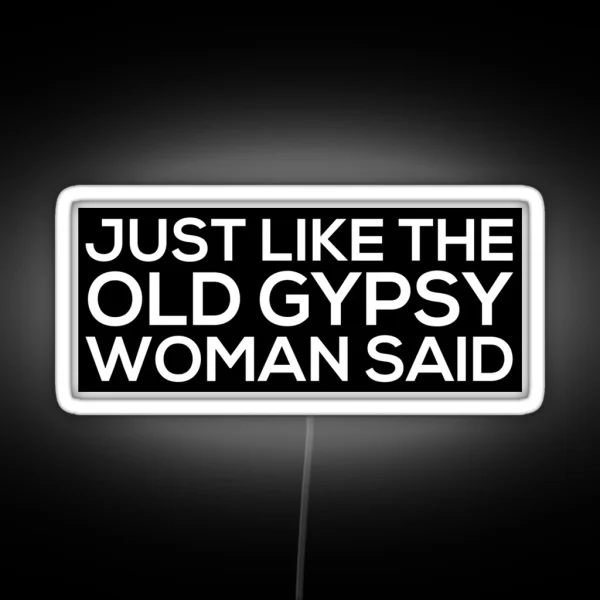 Just Like The Old Gypsy Woman Said RGB Neon Sign