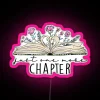 RGB LED neon bookshelf decoration with reading is bliss quote