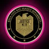 Justice Department emblem worn on this dynamic RGB LED display