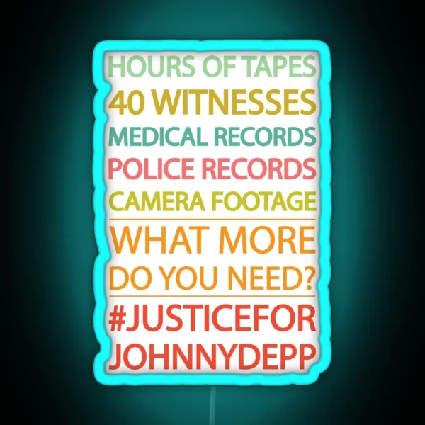 Justice For Johnny Depp RGB Neon Sign