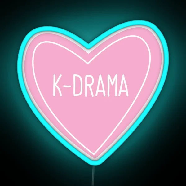 K Drama Heart RGB Neon Sign