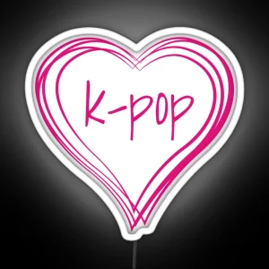 K Pop Heart Cute K Pop Gift RGB Neon Sign