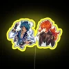 Official Kaeya and Diluc Genshin Impact themed RGB neon light sign.