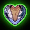 Vibrant Kaeya tiddies neon sign with colorful RGB display ambiance.