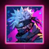Vibrant Kakashi inspired LED neon art display with customizable color options.