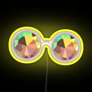 Kaleidoscope Glasses RGB Neon Sign