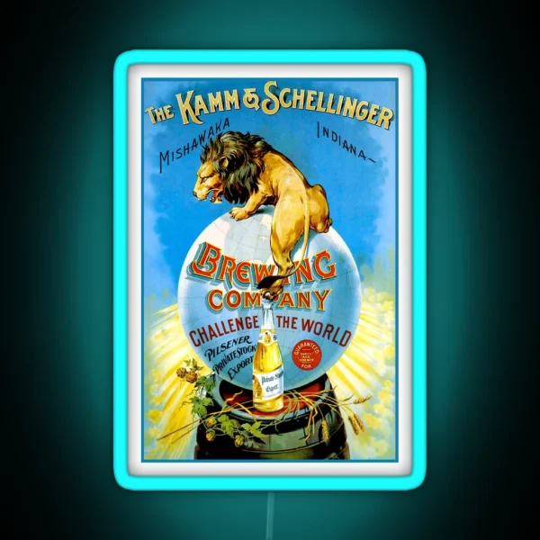 KAMM And SCHELLINGER Pilsner Beer Advetising Print RGB Neon Sign