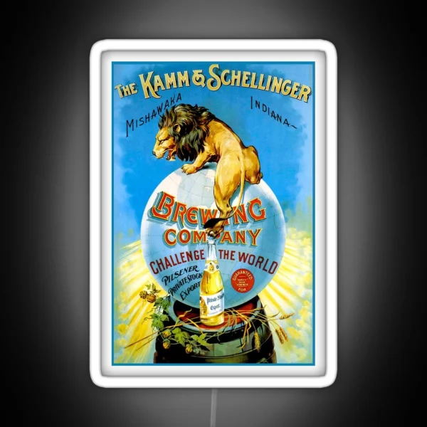 KAMM And SCHELLINGER Pilsner Beer Advetising Print RGB Neon Sign