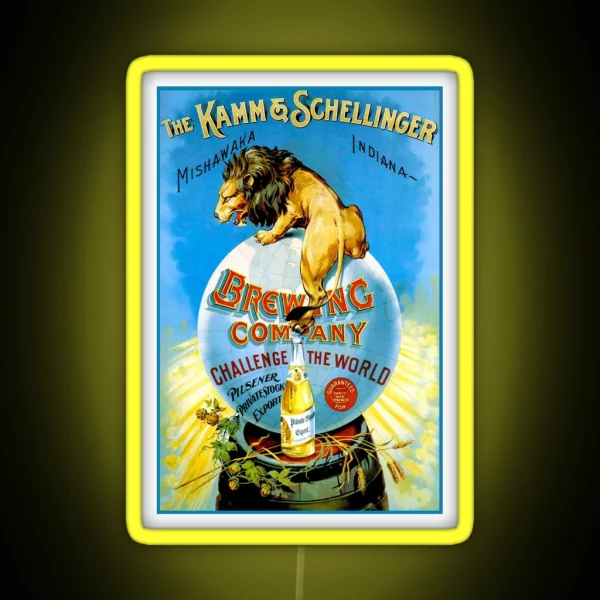KAMM And SCHELLINGER Pilsner Beer Advetising Print RGB Neon Sign